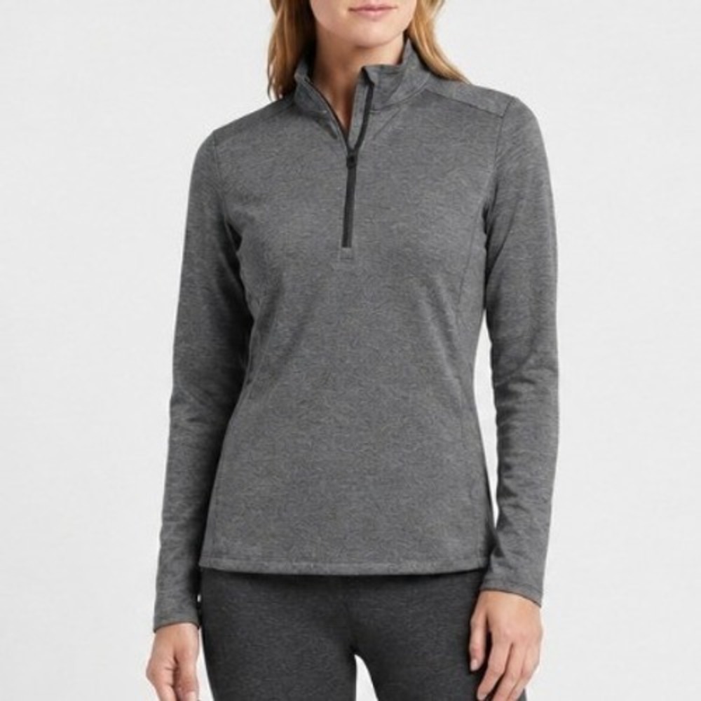 Callaway Quarter-Zip Pullover Women Medium Heathered Gray Golf Athleisure Active